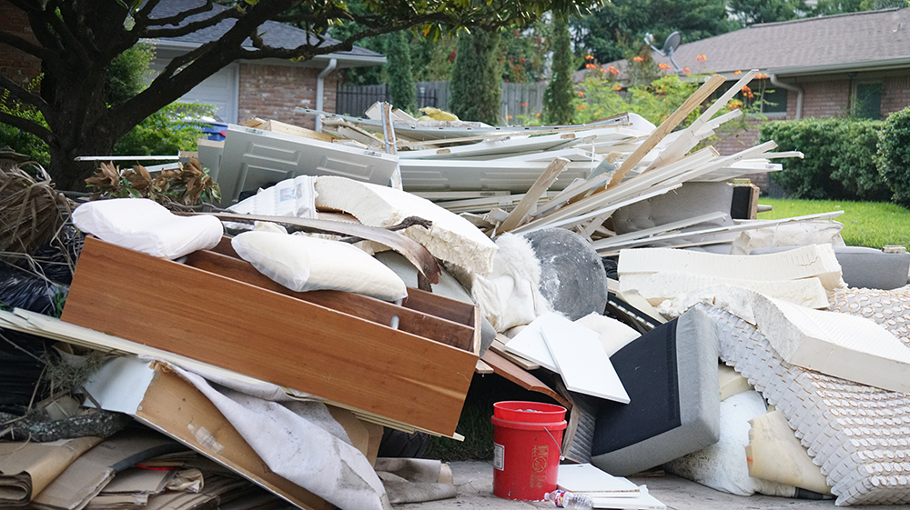 Hurricane Harvey, home debris, Texas 2017